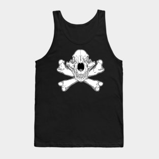 Bear Skull and Bones Tank Top